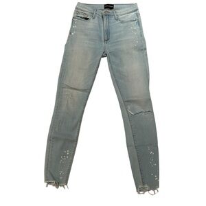 Black Orchid Carmen High Rise Ankle Fray Skinny Jeans